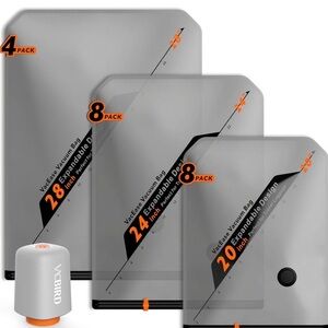 20 Pack Portable Space Saver Bags Vacuum Compression Packing Seal, Wireless Pump